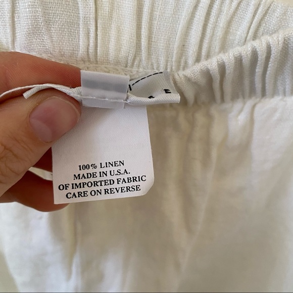 Vintage✨White Linen Capri Pants - Picture 4 of 6